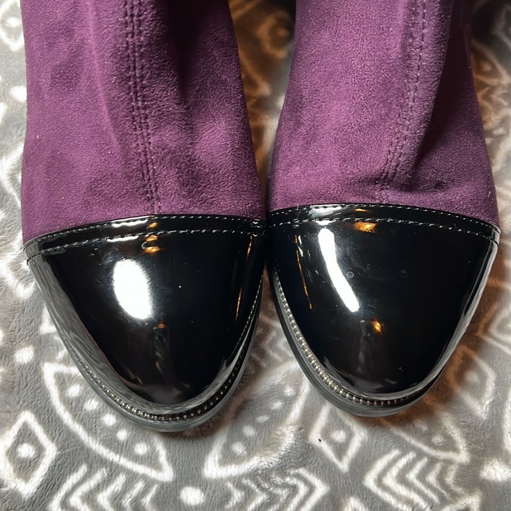 💙Azura 37 Kikapet European Boots. Deep plum,patent toe caps/heels, crystal star. - Picture 10 of 10